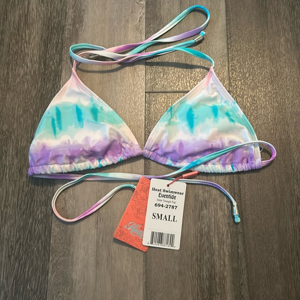 Tie dye bikini top size small, new with tags